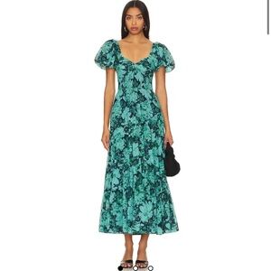 38. Free People $168 Short Sleeve Sundrenched in Emerald Combo